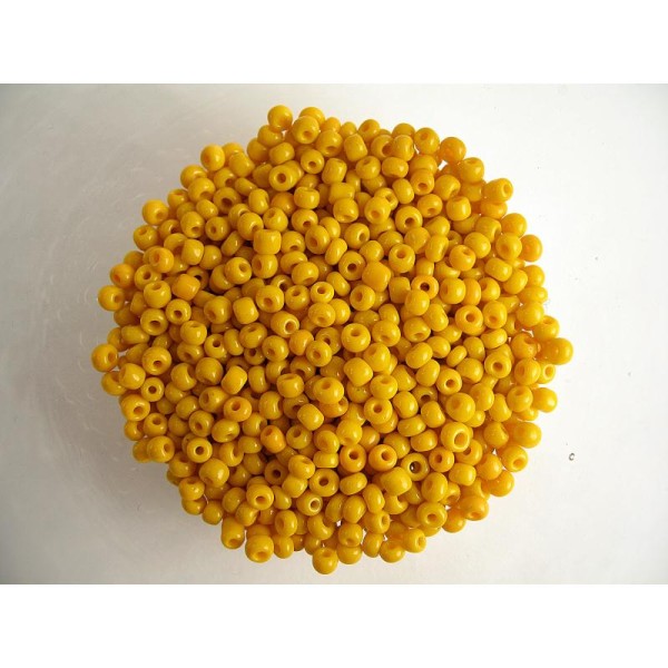 20G Perles Rocaille Jaune D'Or 8/0 (3Mm) - Photo n°1