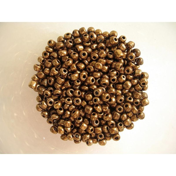 10G Perles Rocaille Bronze 6/0 (4Mm) - Photo n°1