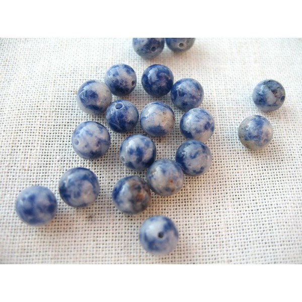 120 Perles En Sodalite Bleue Rondes Lisses 4Mm - Photo n°1