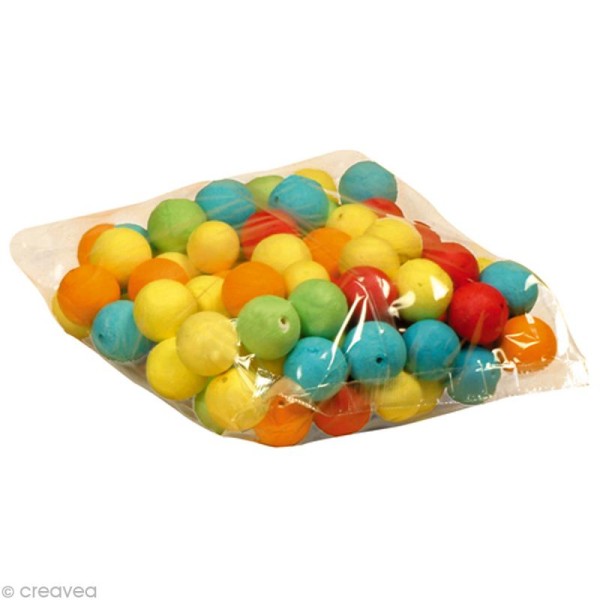 Boule de cellulose Multicolore 3 cm x 100 - Photo n°1