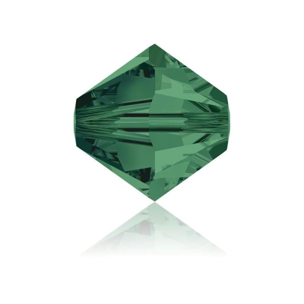 Toupie 4 mm Swarovski emerald x10 - Photo n°1