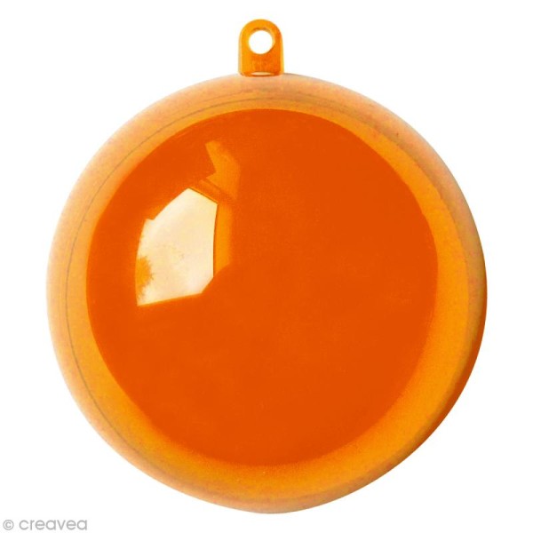 Boule plastique cristal Orange pour contact alimentaire - 5 cm x 5 - Photo n°1