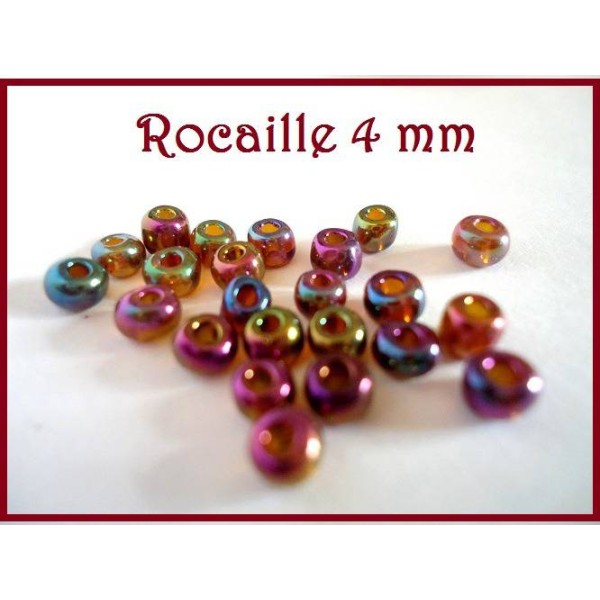 100 mini perles de rocaille en verre Multicolores - Photo n°3