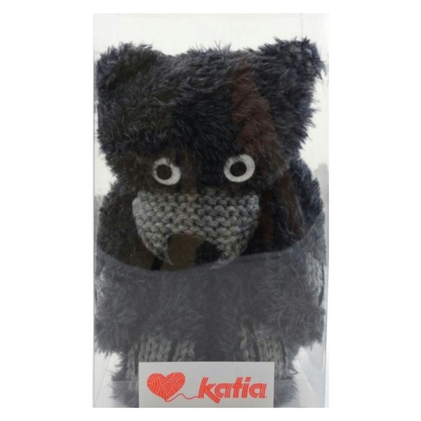Kit écharpe Teddy Bear gris de Katia - Photo n°1