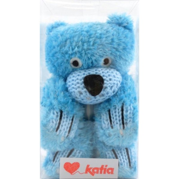 Kit écharpe Teddy Bear turquoise de Katia - Photo n°1