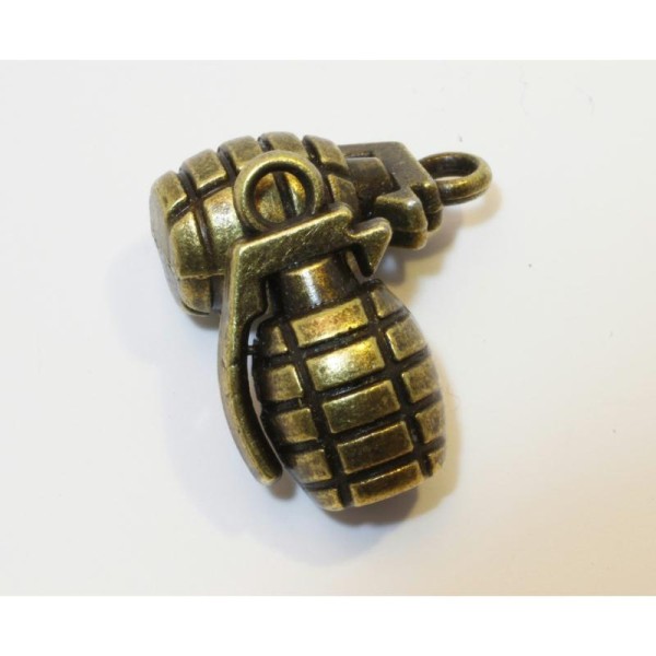 Breloque Pendentif - Grenade Bronze - 22X14Mm - Photo n°1