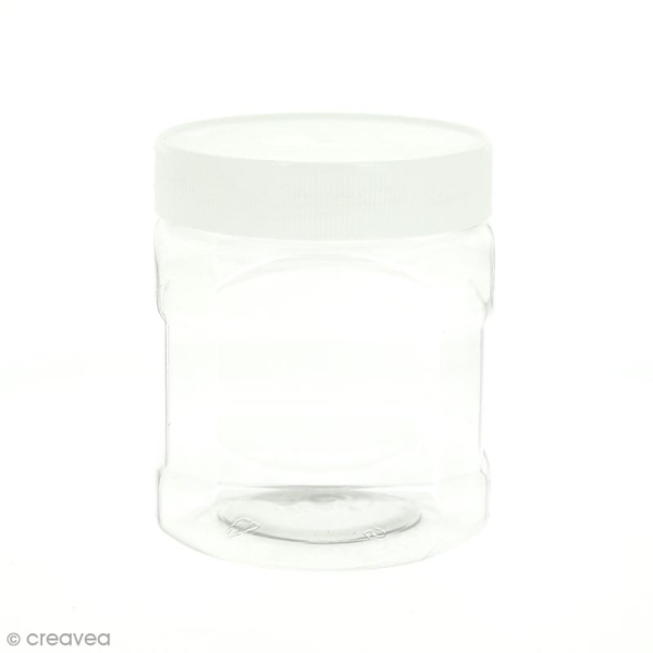 Pot en plastique transparent - 500 ml - Photo n°1