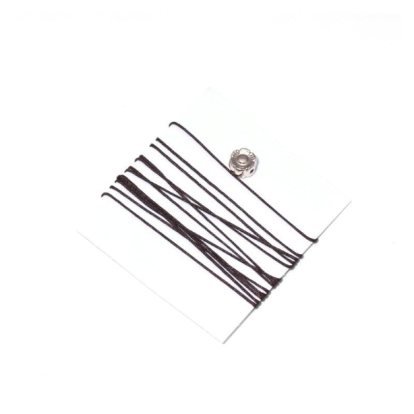 2 Mètres De  Cordon Très Fin Marron -  En Polyester 0,5 Mm Pour Bijoux Cordon Ou Macramé - Photo n°2