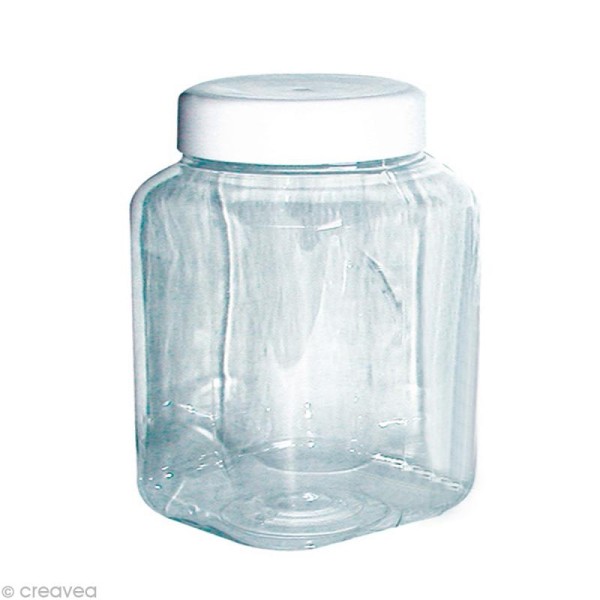 Pot en plastique transparent - 1000 ml - Photo n°1