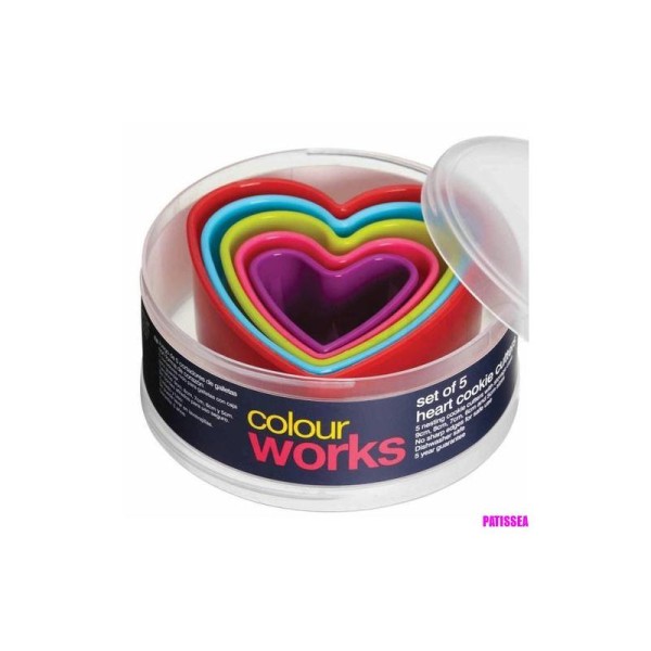 Emporte-pièces coeur Colourworks x5 - Photo n°1