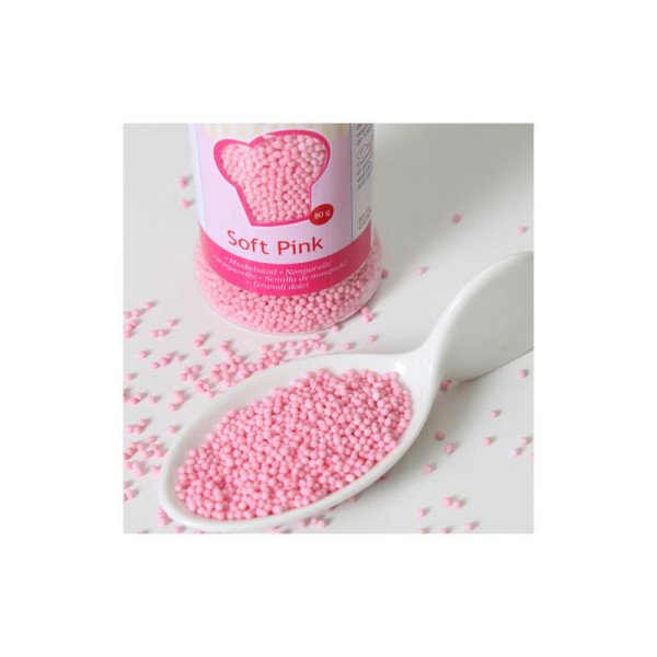 Mini perles en sucre roses - Photo n°1
