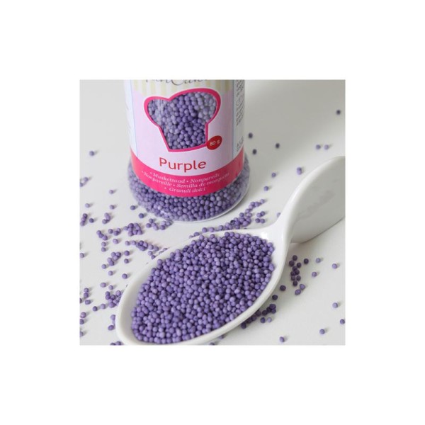 Mini perles en sucre violettes - Photo n°1