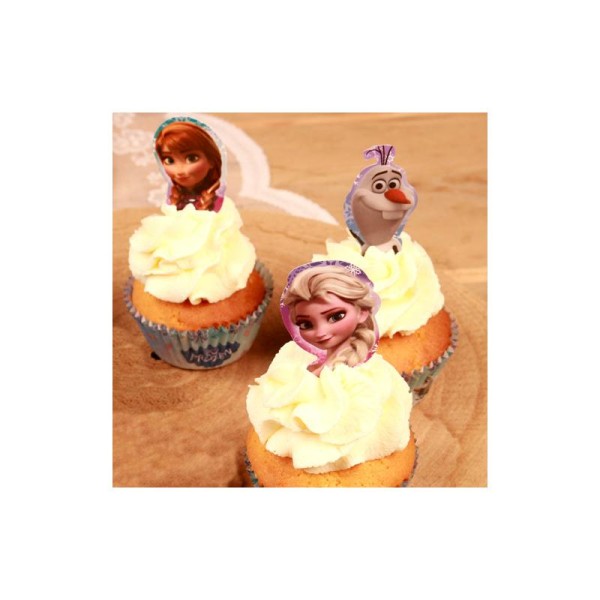 Décors pour cupcakes La Reine des Neiges x24 - Photo n°1