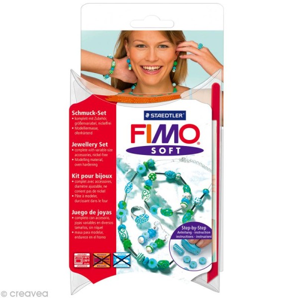Kit fimo bijoux - Fimo Soft - accessoires et guide - Photo n°1