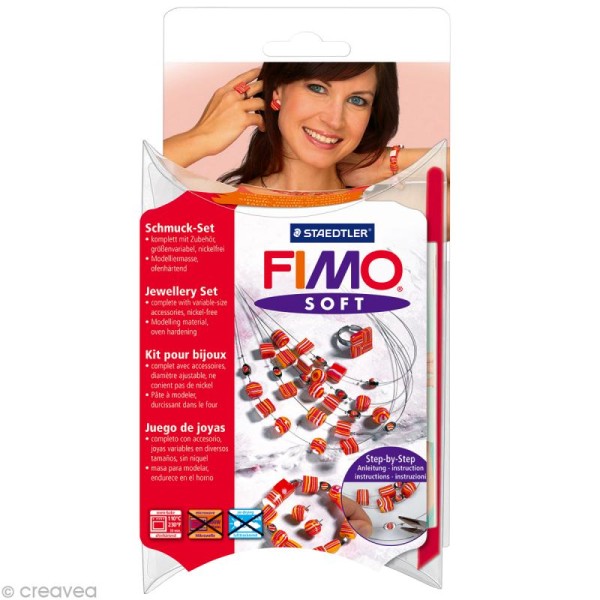 Kit fimo bijoux 2 - Fimo Soft - accessoires et guide - Photo n°1
