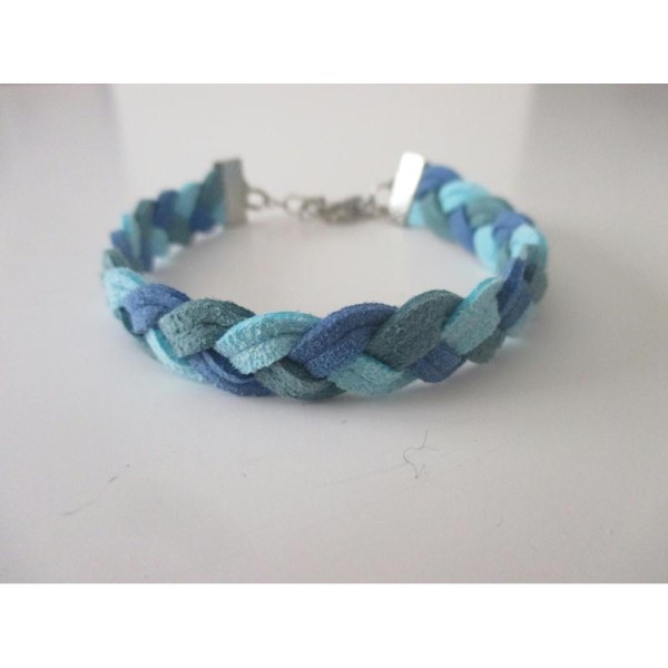 Kit bracelet suédine trio de bleu - Photo n°1