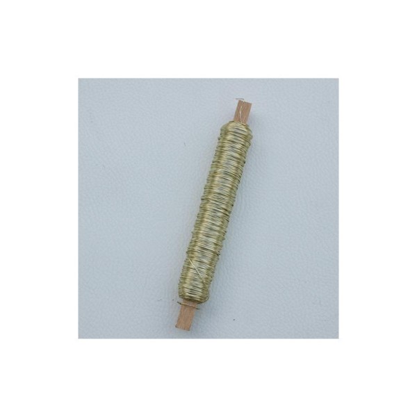 Bobine de fil de cuivre champagne-Bobine de 100 g 0.5 mm diamètre - Photo n°1