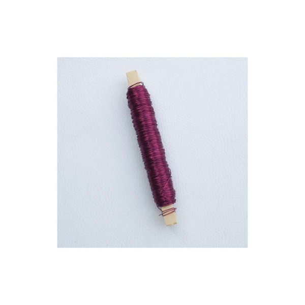 Bobine de fil de cuivre fuchsia-Bobine de 100 g 0.5 mm diamètre - Photo n°1