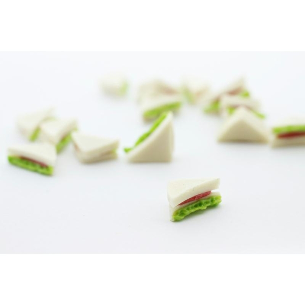 Club Sandwich Miniature Fimo - Décoration Gourmande Pâte Fimo - Photo n°1