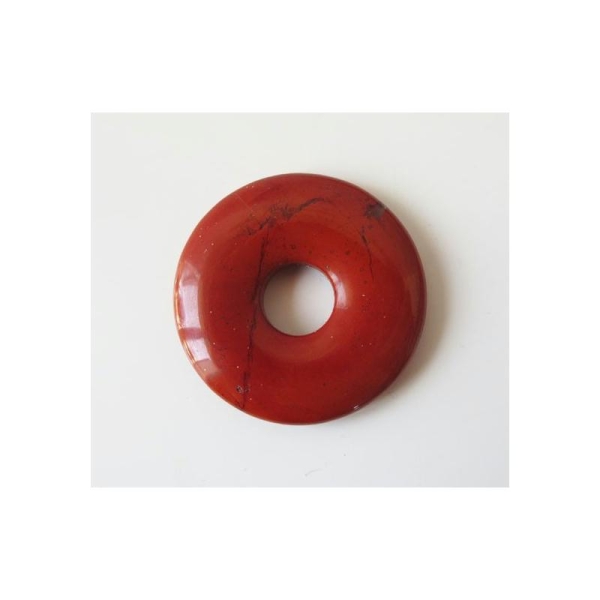 1x Pendentif Donut 30mm JASPE ROUGE - Photo n°1
