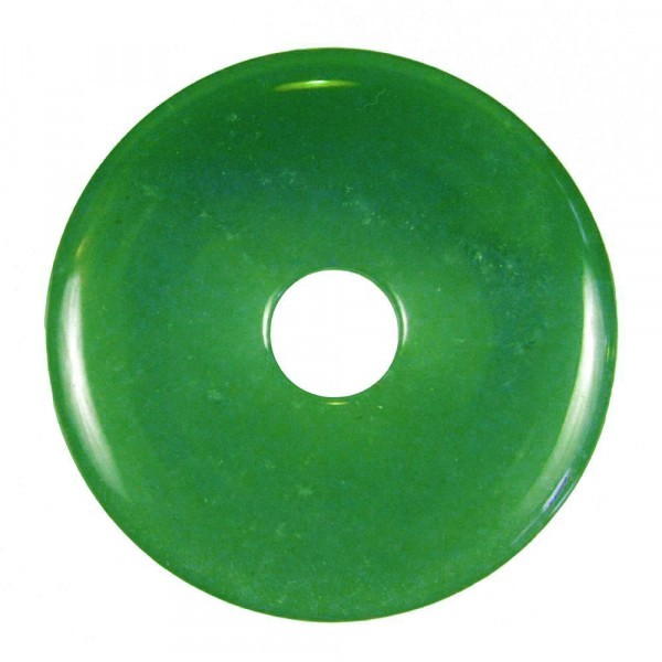 1x Pendentif Donut 30mm Jade (teintée) VERT - Photo n°1