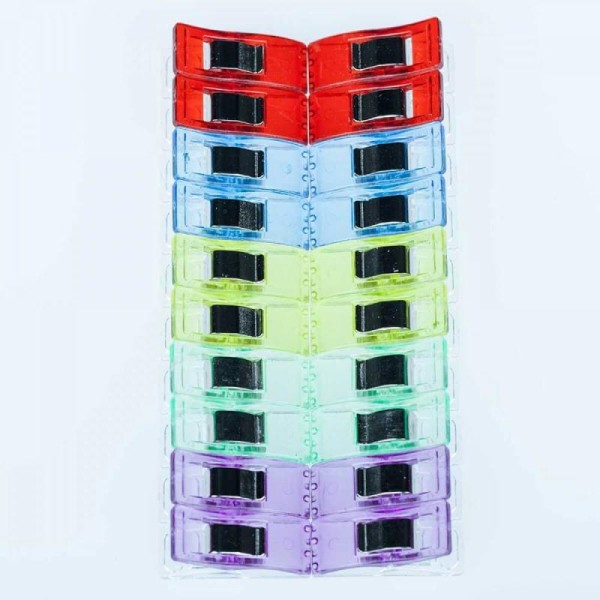 Sachet de 20 pinces à tissus multicolores - Taille S - Photo n°3