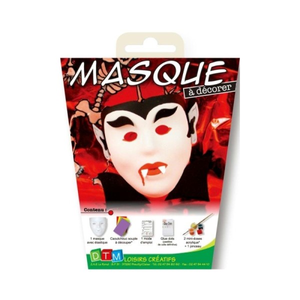 Masque pour enfant à décorer - Vampire - Photo n°1