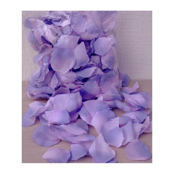 Pétales de roses artificielles violet 35gr 300 pétales parfumées - Photo n°1
