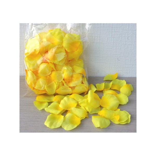 Pétales de roses artificielles jaunes 35gr 300 pétales parfumées - Photo n°1