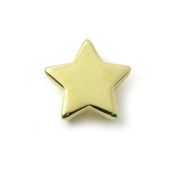 Passant étoile métal 15xtr10,2x2,2 mm doré - Photo n°1