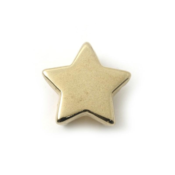 Passant étoile métal 15xtr10,2x2,2 mm rose gold - Photo n°1
