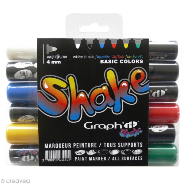 Graph'it shake 4 mm - Set Basique x 6 - Photo n°1