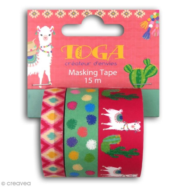 Masking tape Toga - Oh Lamaa - 3 pcs - Photo n°1