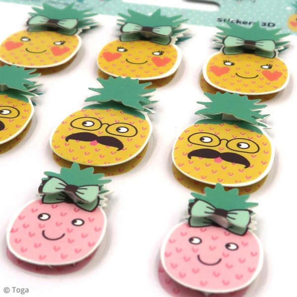 Stickers 3D Toga Happy Days - Ananas - 9 pcs - Photo n°3