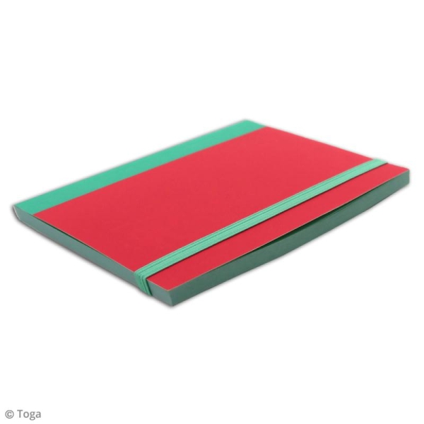 Carnet de poche bicolore - 60 pages - Corail et menthe - 10 x 15 cm - Photo n°4