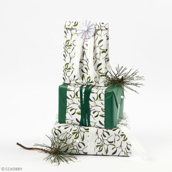 Rouleau papier cadeau - Cactus blancs - 50 cm x 5m - Photo n°3