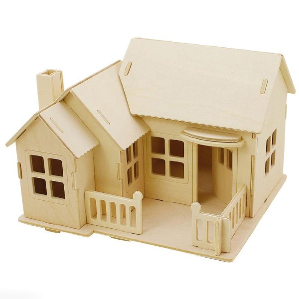 Maquette 3D à décorer - Maison avec terrasse - 13 x 19 cm - Photo n°1