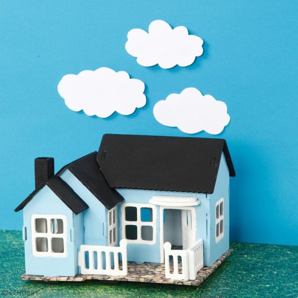 Puzzle 3D à décorer - Maison avec balcon - 18,5 x 19 cm - Photo n°3