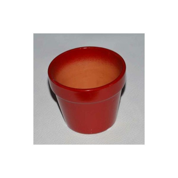 Mini pot en terre rouge - hauteur 3.5 cm diamètre 3.5 cm  - vendus à l'unité - Photo n°1