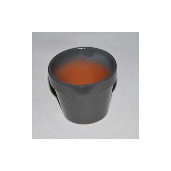 Mini pot en terre gris.  hauteur 3.5 cm diamètre 3.5 cm  - vendu à l'unité - Photo n°1