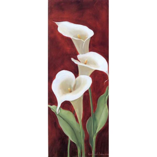 Image 3D Fleur - 3 arums 20 x 50 cm - Photo n°1