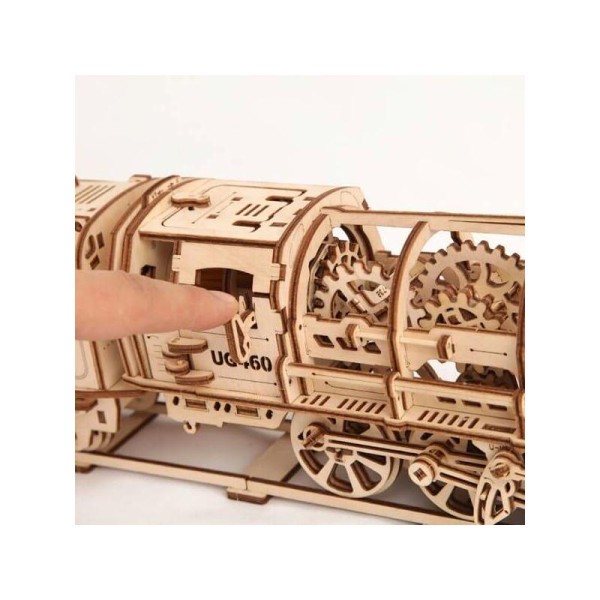 Locomotive – Puzzle 3d Mécanique en bois – Ugears France - Photo n°2