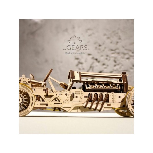 Bolide U-9 « Grand Prix » - Puzzle 3d Mécanique en bois - Ugears France - Photo n°4