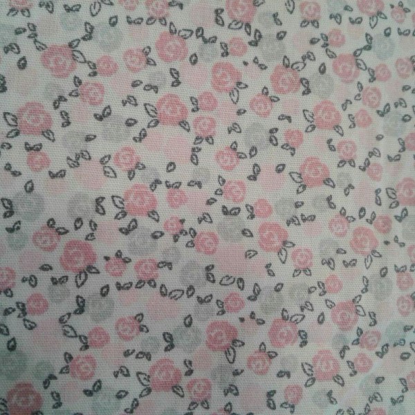 Tissu coton fleuri - Photo n°1