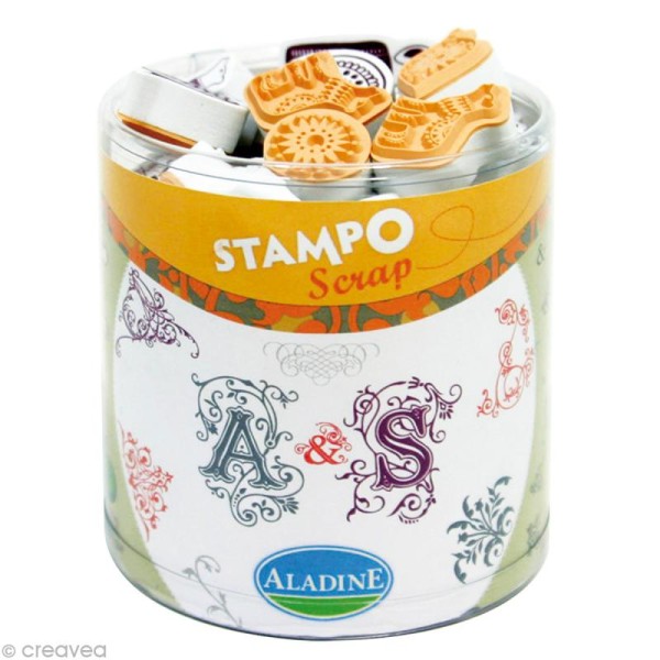 Kit 48 tampons Stampo'scrap Arabesque - Photo n°1