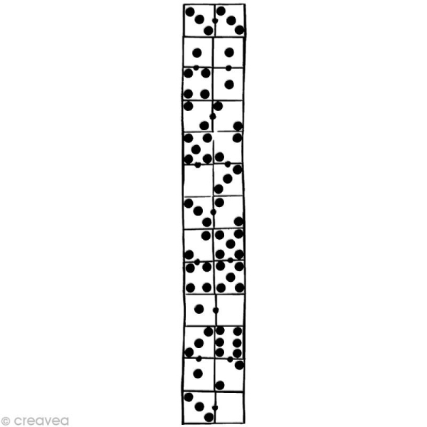 Pochoir embossage - Embossing Folder - Domino - 30 x 5 cm - Photo n°1
