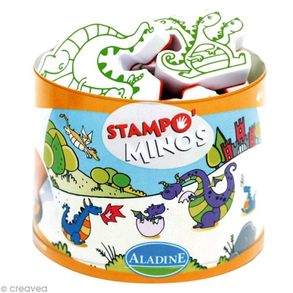 Kit 10 tampons enfant Stampo'minos Dragons - Photo n°1