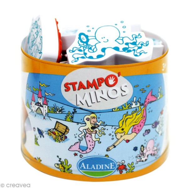 Kit 10 tampons enfant Stampo'minos Sirènes - Photo n°1