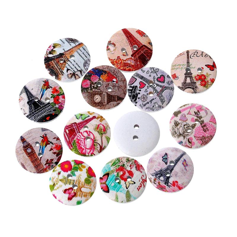 Pour couture scrapbooking,art tricot Emorias Lot de 100 boutons à 2 trous en forme de fleurs fabrication de cartes travaux manuels Assortiment aléatoire de couleurs 