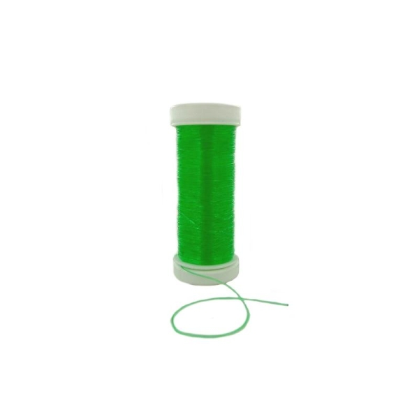 Fil de nylon élastique vert (ø 0,50 mm) - Fusette de 20 mètres - Photo n°1
